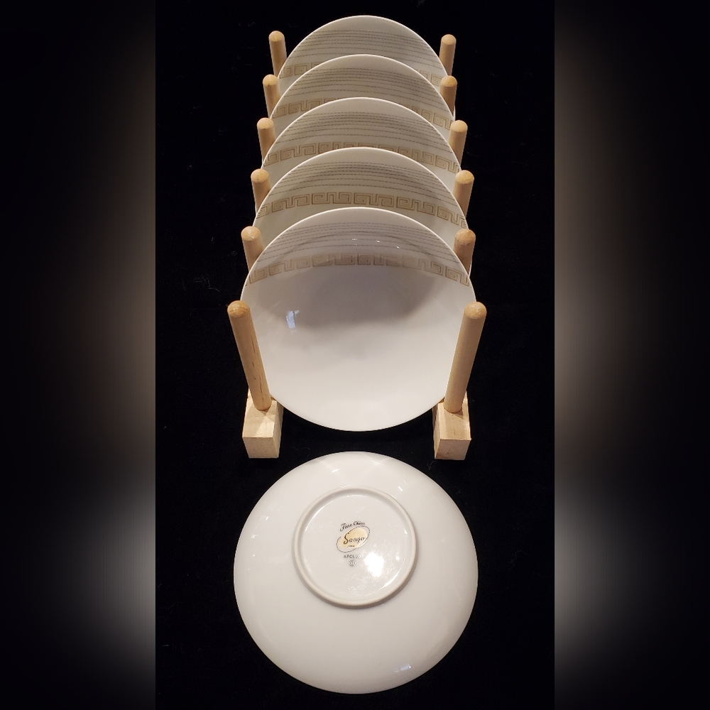 Set of 6 Sango Japan Fine China 'Apollo' - Fruit/Dessert/Sauce Saucers - Picture 2 of 8